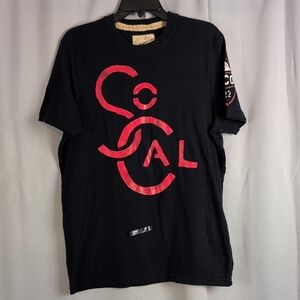 Hollister Black Tee with Red SoCal Design